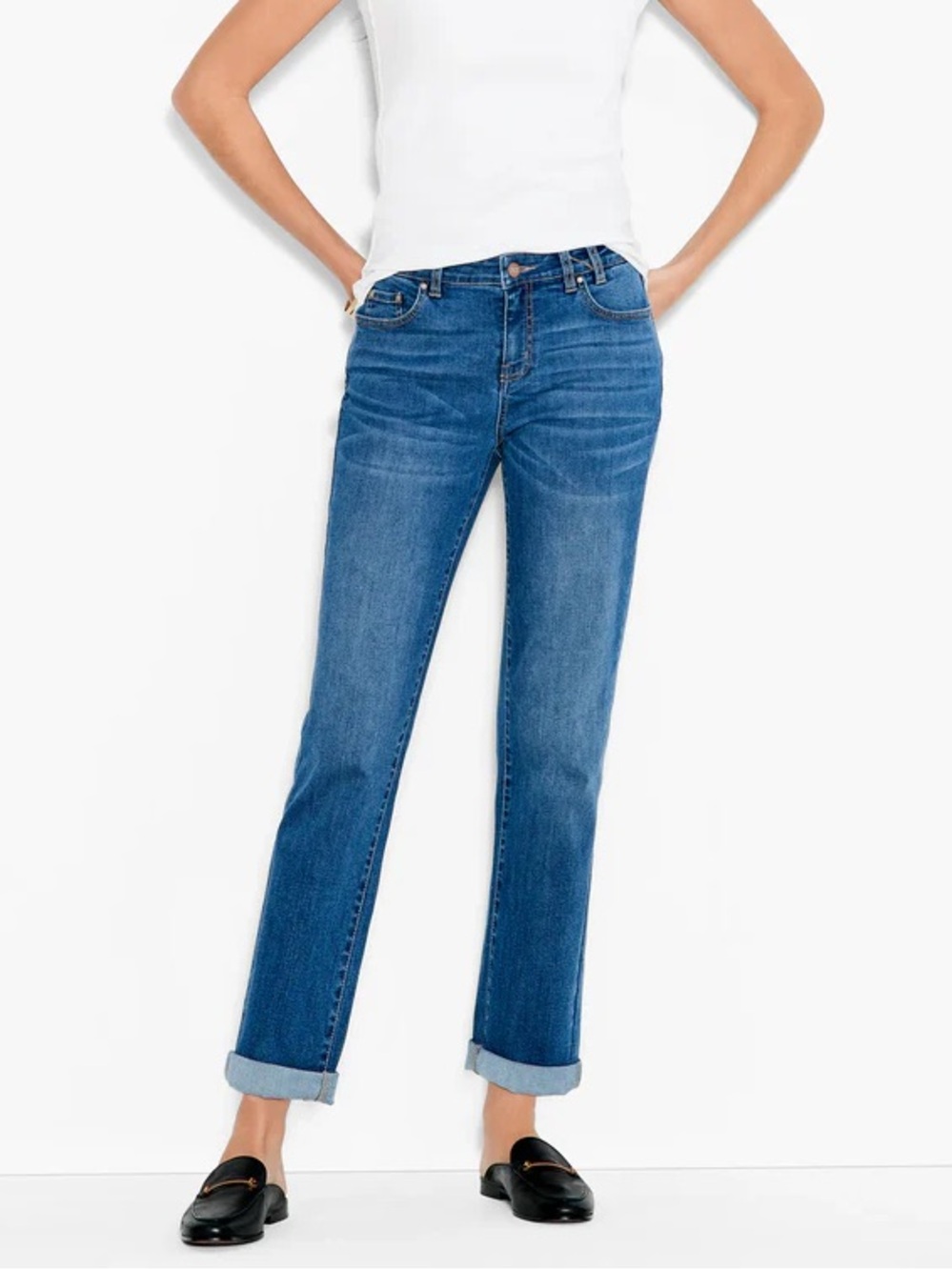 Nic + Zoe Mid Rise Girlfriend Jeans NWT